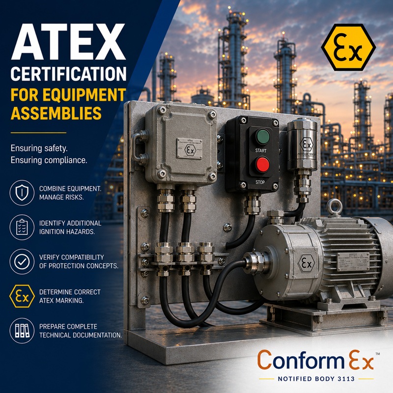Certificazione ATEX per insiemi di apparecchiature antideflagranti